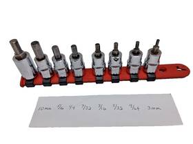 B07026225 Matco Tools Scm8t 1/2 Inch Drive 8 Piece Hex Bit Socket Set