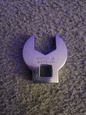 Wcfs19m Matco Tools 3/8 Inch Drive 19mm Crowfoot Socket Wrench Metric