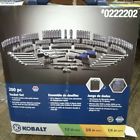 0222202 Metric Standard Kobalt 200pc Ratchet Wrench Master Set Mechanic Socket Combo
