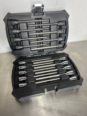 Michaelpro 840113502271 Hex Bit Socket Set 18-piece 3/8 Inch Drive Extra Long
