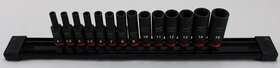 Milwaukee 313034515595 Shockwave 1/4 Inch Drive Metric Deep Well 6 Point Impact Socket Set 14-piece