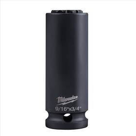 49-66-5121 Milwaukee 9/16 Inch And 3/4 Shockwave Linemans 2-in-1 12 Point Socket