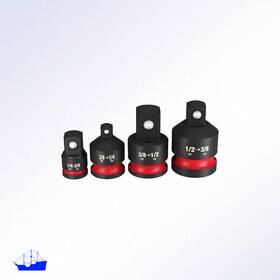 49-66-6742 Milwaukee 4 Pc.impact Duty 1/4 Inch - 1/2 Drive Adapter And Reducer Set