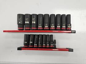49-66-7093 Milwaukee 1/2 Inch 9 Pcs And 3/8 7 Deep Drive Socket 49-66