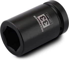 Mt031 Mixpower 1 Inch Drive Deep Impact Socket Cr-mo 33mm 6 Point Radius Corner