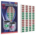 Mstrblue001 Chrome Socket Labels Tough Foil Decals For Sockets And Tool