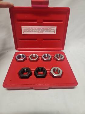 3287 Napa Tools Axle Spindle Rethreading Set 6 Metric 2 Sae