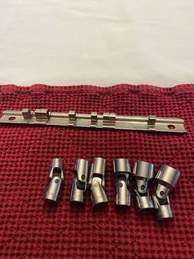 775-1489 Napa Rare 6pc. 1/4 Inch Flex Universal Shallow Metric Socket Set Usa Great Condition