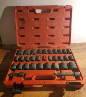 02447a Neikao Neiko 1/2 Inch Drive Master Impact Socket Set 32 Piece Shallow
