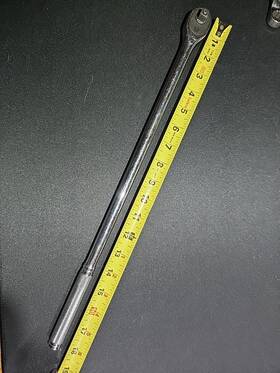03034a Neiko 3/8 Inch Drive Extra Long Ratchet 18 Length 72 Tooth Gear Cr-mo
