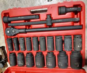 02409a Neiko 445036249222 3/4-inch-drive Deep Impact Socket Set Sae Sizes 7/8 Inch - 2 Ratchet