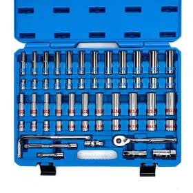 02513a Neiko 816914024182 3/8-inch-drive Ratchet And Socket Set 53-piece Standard Deep Sae