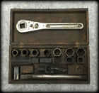 No.350 Mossberg Antique Frank Combination Wrench Set W Wood Toolbox