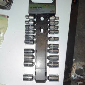 62904 Pittsburgh 1/2 Inch Drive 20 Piece Socket Set Metric/standard Chrome Vanadium Hi-vis