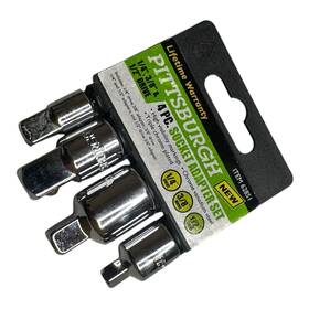 67925 Pittsburgh 4pc Ratchet Wrench Socket Drive Adapter Set 3/8 Inch 1/4 1/2