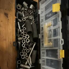 67992 Pittsburgh Mixed Socket Wrench Set Chrome Vanadium Steel Silver