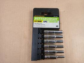 68017 Pittsburgh Tools 1/4 Inch Drive 6 Pc. E-socket Set Made In Taiwan Preowned