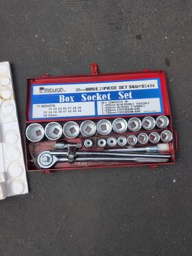S5494 Pittsburgh 21 Piece 20mm Drive Metric Socket Set Chrome