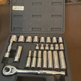 Popular Mechanics 605388638588 24-piece Drive Ratchet Sae Standard Socket Tool Set 3/8 Inch