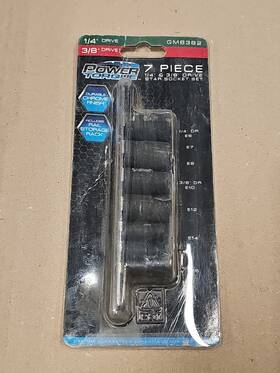 Gm8382 Power Torque 7 Piece 1/4 3/8 Inch Drive Socket Set -