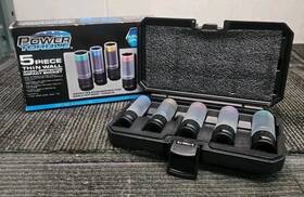 Gm5372 Power Torque 5pc Thin Wall Wheel Protector Impact Socket Set With Case