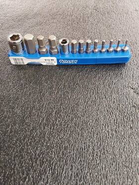 Snp052606 Power Torque Gm8372 13 Piece 1/4 3/8 Inch Drive Hex Metric Bit Set