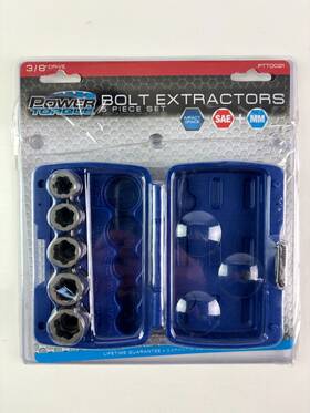 Ptt0021 Power Torque Bolt Extractors - 5-pieces #ptt0021 With Hard Case Used
