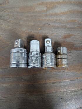 640848 Powerbuilt Misc 4 Pc. 3/8 Inch And 1/2 Socket Adapter Set