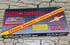 Su505s Professional Vtg 40pc Combination Socket Set 1/4 Inch And 3/8 Drive Sae Metric Nos
