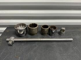 71803 Proto Trw Sliding T-handle Wrench 3/4in With Wright 2 1/8 And 1 11/16 1/2