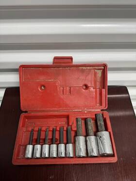 J4900ma-tt Proto Usa 10pc Metric 4-17mm Hex Socket Bit Set 3/8 1/2 Inch Dr