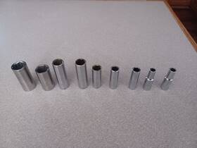 J72216 Proto 3/8 Drive 9 Pc. Metric Deep Socket Set - 6 Point 8mm To 20mm Chrome Finish
