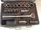 934830 Ratchet Sae Extension Craftsman Socket Drive Case 1 2 17pc Set