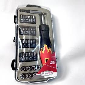 Wmp013341 Roadpro Sst070 Tools 40-piece Socket And Bit Set 3 Position Ratchet
