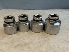 Scot Tools 28382 4pc 1/2 Drive 12pt Sockets 15/16 2 1-1/16 1-3/16 Inch Yellow