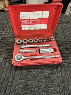 4371 Sears Socket Wrench Set 3/8 Inch Drive 13 Pc Forged Alloy Japan