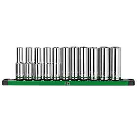 Sk 025141110357 1/2 Drive Socket Set Deep Metric Sockets 11-piece 10-20mm Superkrome Finish