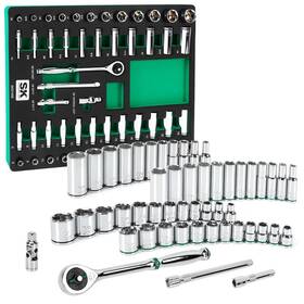 Sk 025141113921 Tools Usa 3/8 Inch Drive 51 Piece 6 Point Standard And Deep Sae Metric Chrome