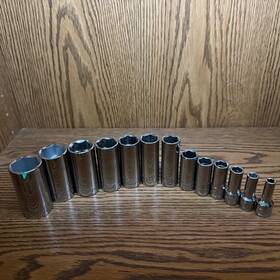 Sk 514100013900 Tools Usa 3/8 Inch Drive 13 Piece 6 Point Deep Sae Chrome Socket Set