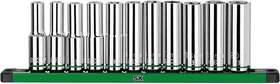 Sk 689744719876 1/2 Drive Socket Set Deep Metric Sockets 11-piece 10-20mm Superkrome F