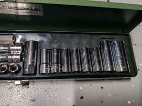 91820 Sk Tools 3/8 Inch Drive 6 Point Shallow And Deep Metric Socket Set 22pcs Usa