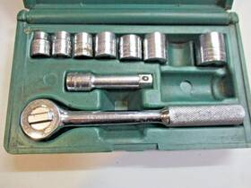 450755 Sk 91821 Usa Made Tools 3/8 Sae Partial Socket Set 45170 Ratchet Case Box