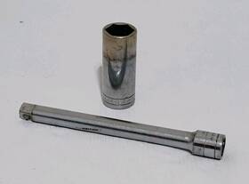 Sk26 Sk Tools Vintage 3/4 Inch 6 Point Deep Drive 3/8 Socket With Extension
