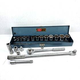 6919 Sk Wayne 20pc 1/2 Inch Drive Ratchet Socket Set With Extension Handle Breaker