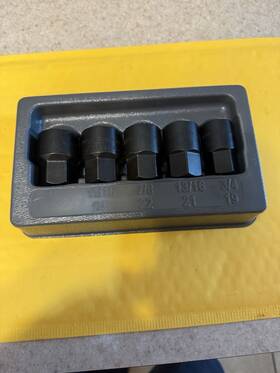 Mvp033882 Snap-on Bex5c 5pc 1/2 Inch Drive Hex Head Fastener Extractor Set 3/4 1