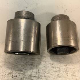 L-943 Snap-on L-843 Lot Of 2 Socket 1 Inch Drive 6 Point Sockets 5/8 15/16