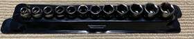Snap-on Pakty231 3/8 Inch Drive 6-point Metric Shallow Socket Set 8-19mm Excellent