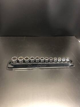 Patky231 Snap On 12 Piece Snap-on 3/8 Inch Drive 6 Point Metric Shallow Socket Set 8 To 19mm-used