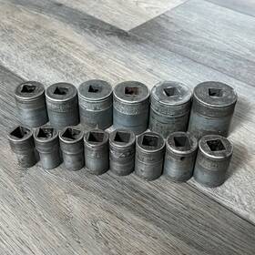 Sw-140-400 Snap-on 1/2 Inch Drive Set 14 Pc 12 Point Shallow Sae Socket Sw Series