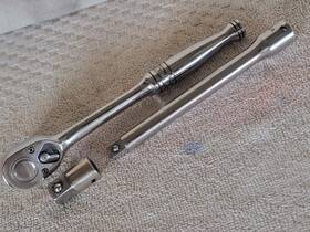 F-71-c Snap-on Tools Vintage 3pcs Ratchet 6 Inch Extension Fvx6 And Adaptor A-2-g Polished